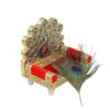Laddu Gopal Handicraft Wooden Singhasan with Meenakari Design - Image 4