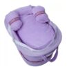 Laddu Gopal Purple Cushion Basket With Mosquito net cover Size (0 to 4) - Image 3