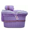 Laddu Gopal Purple Cushion Basket With Mosquito net cover Size (0 to 4) - Image 2