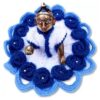 Laddu Gopal Blue & White Dress