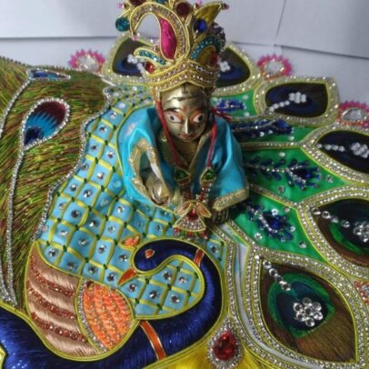 Laddu Gopal Peacock Dress