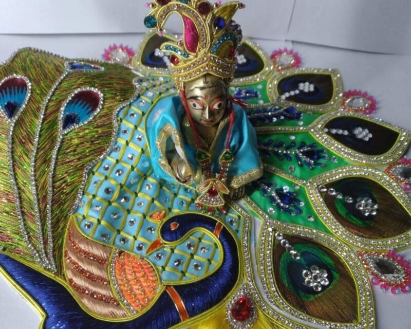 Laddu Gopal Peacock Dress