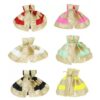 Laddu Gopal Multicolour Silk Dress For Summer With Jewellery Set ( Size 0 to 2 ) - Image 3