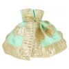 Laddu Gopal Green Silk Dress For Summer ( Size 1, 2 ) - Image 3