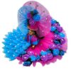 Laddu Gopal Pink & Blue Pure Net Dress With Mukut (Size-0 to 6) - Image 2