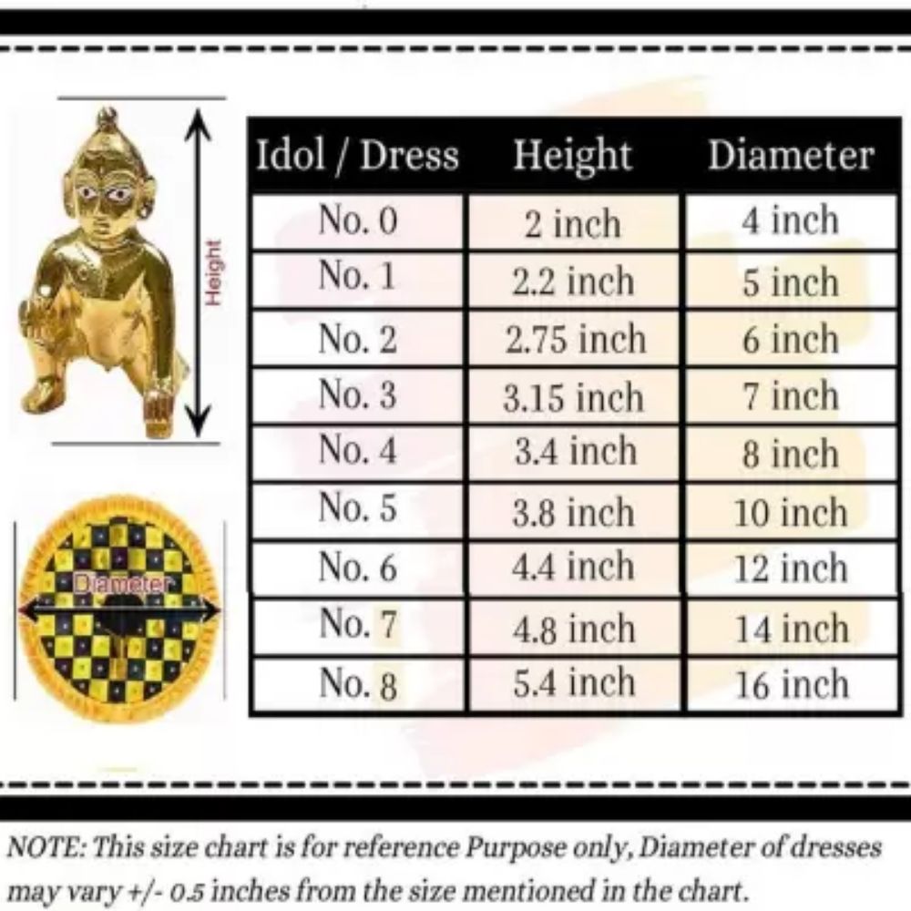 Bravonix Laddu Gopal Dress, for size idol 3 Number, with Patka and Pagdi,  Festival Special Dress Price in India - Buy Bravonix Laddu Gopal Dress, for  size idol 3 Number, with Patka