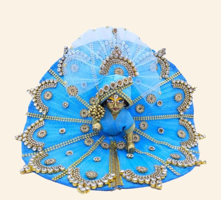 Laddu Gopal Ji Dress with Beautiful Border Multi Color