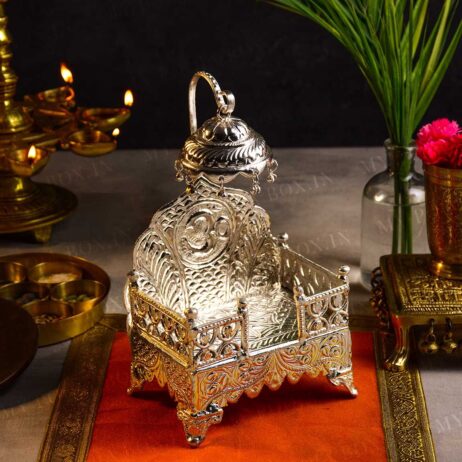 Silver-Plated Singhasan