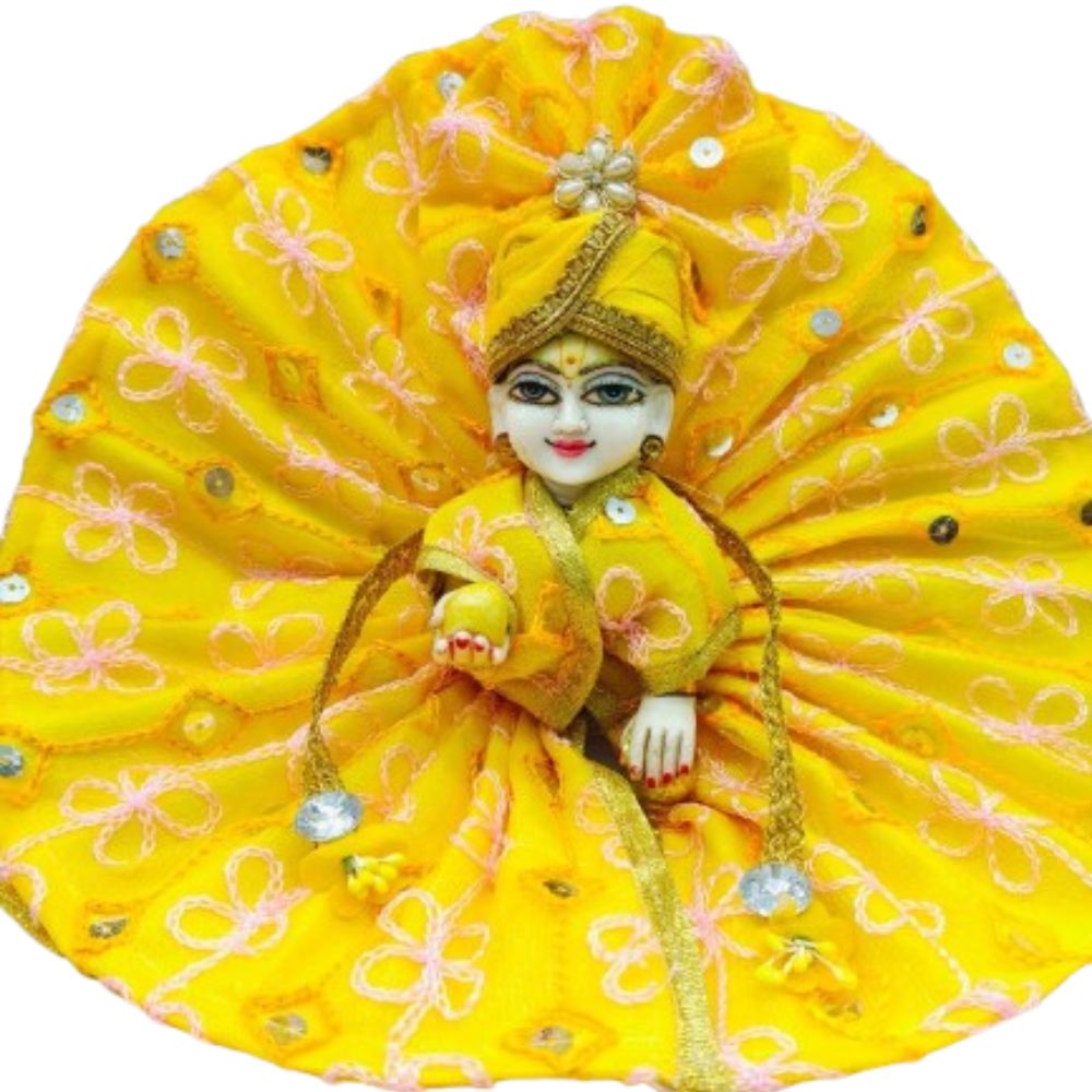 Laddu Gopal Summer Poshak with Pagdi - Kanha Ji Cotton Poshak in 5 Colors (Size 2,4,5,6) - Image 5