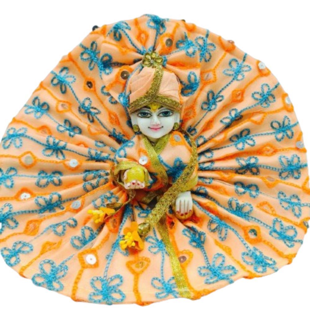Laddu Gopal Summer Poshak with Pagdi - Kanha Ji Cotton Poshak in 5 Colors (Size 2,4,5,6) - Image 3