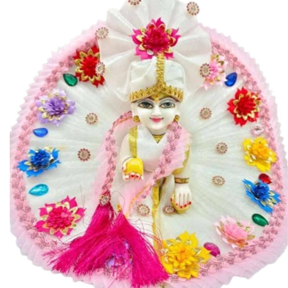laddu-gopal-dress-white-with-flower-design