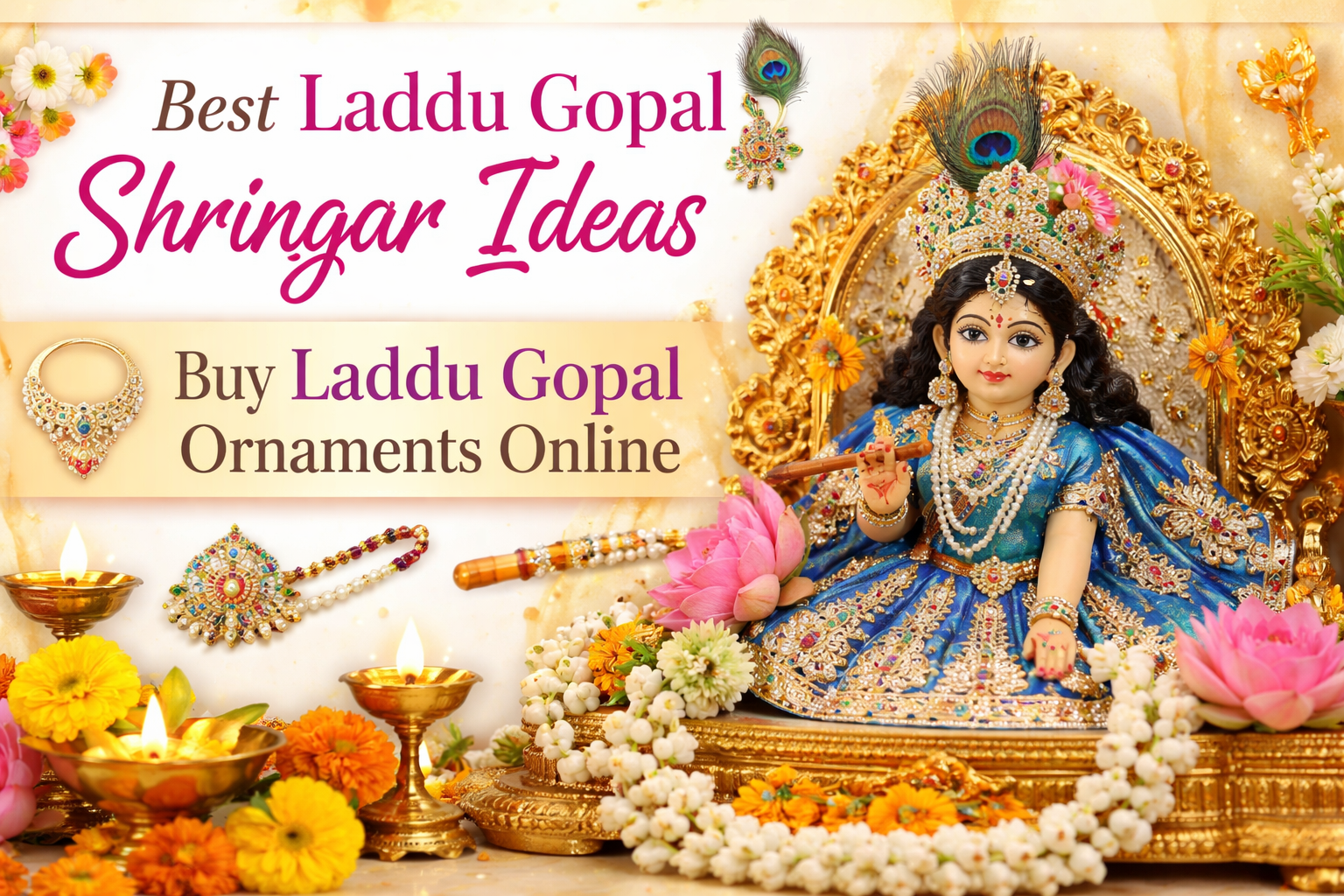 Best Laddu Gopal Shringar Ideas & Where to Buy Laddu Gopal Ornaments Online