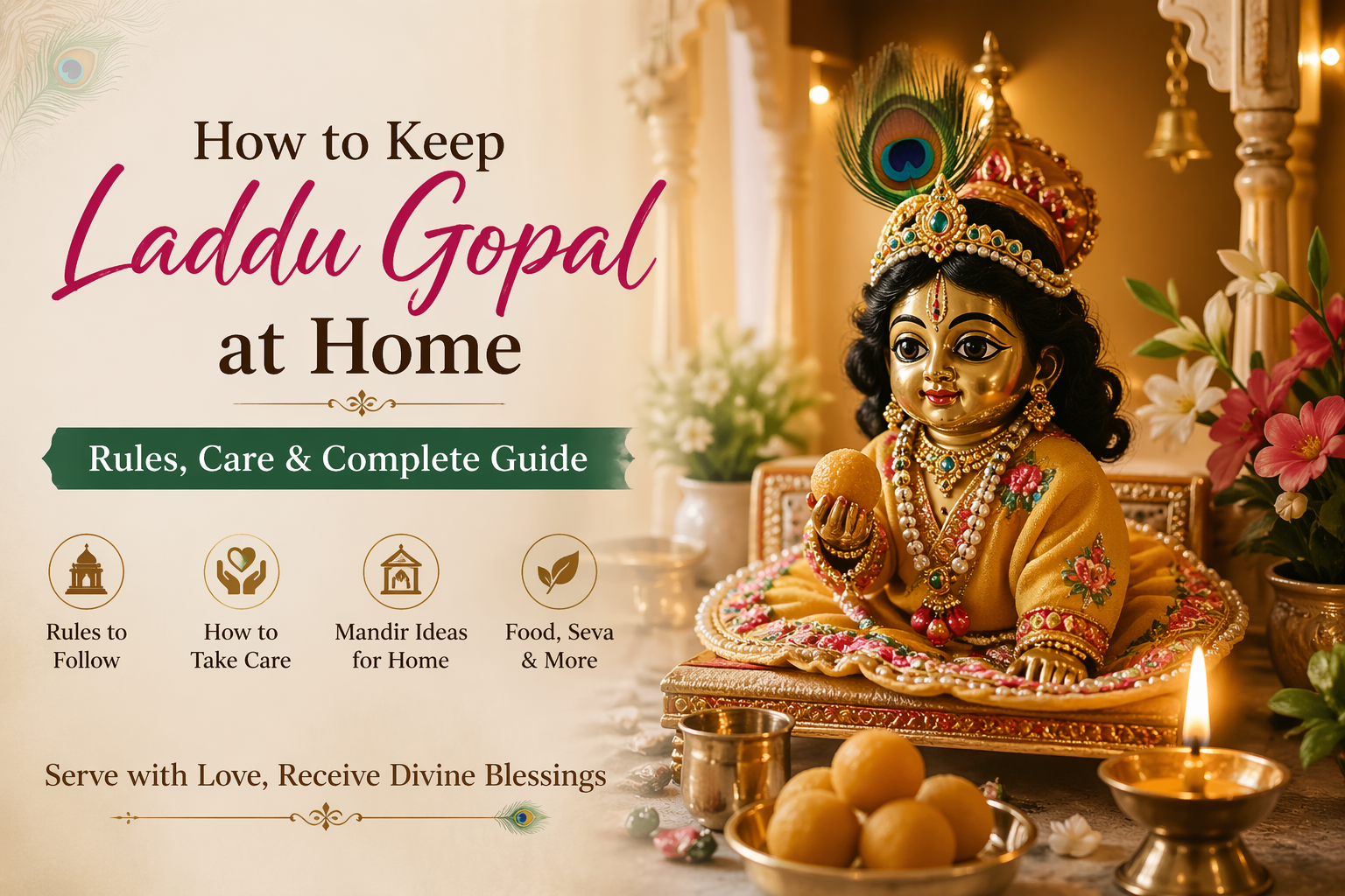 how to keep laddu gopal at home