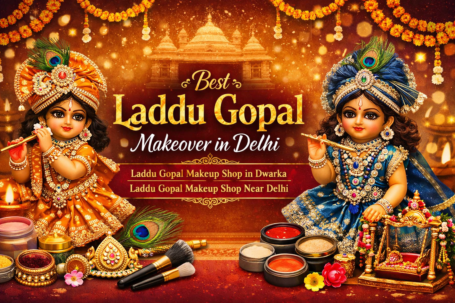Best Laddu Gopal Makeover Point in Dwarka | Laddu Gopal Makeup Shop in Delhi